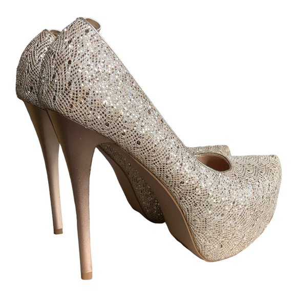 De Blossom Collection Bling platform heels \ Size 9 - Picture 6 of 13